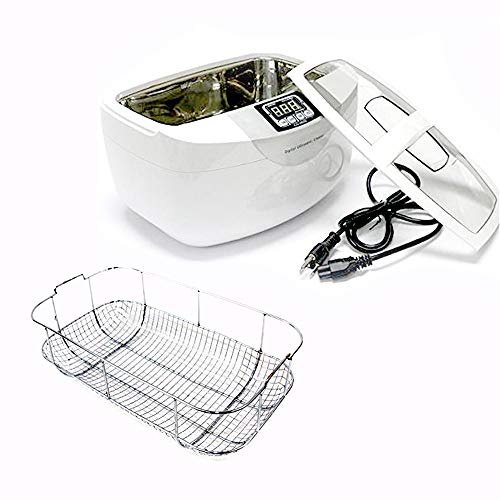 Ultrasonic Cleaner with Stainless Steel Basket 2.5 Liter Tank with 160W Heated