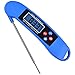 Digital BBQ Food Thermometer Instant Read Voicing LED Light Collapsible Probe Auto-off Food-Safe Thermometer for Grill Meat Liquid Oil Coffee Milk