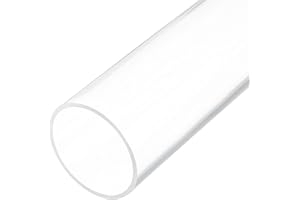 Rebower 14" Clear Plastic Rigid Pipe 54mm x 60mm(2 1/8" x 2.375") Acrylic Tube Round Polycarbonate Tubing, [for Plumbing, Hyd