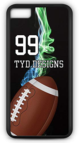 iPhone 7 Plus 7+ Case Create Your Own Football #F002 with Player Number and/Or Name Or Team Name Customizable by TYD Designs in Black Plastic - Thumbnail 4