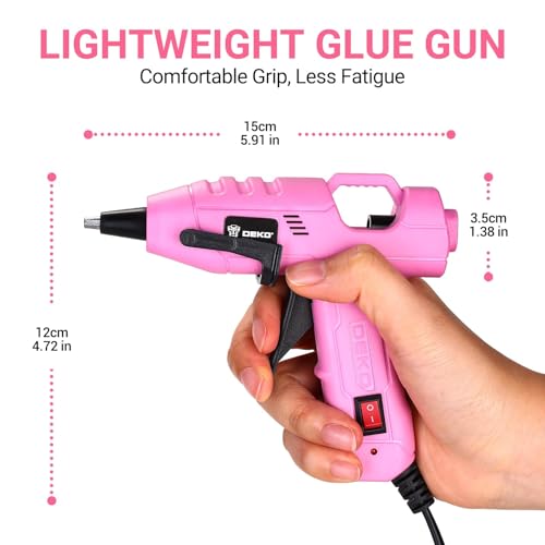 DEKOPRO Hot Glue Gun: 20W Mini DIY Silicone Glue Gun with 30 Glue Sticks for DIY Art Office School Packaging Repair Home