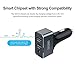 Unitek Quick Charge 3.0 Qualcomm Certified Dual Car Charger + 3-Port USB Hub, 66W Aluminum Car Charger (1-Port QC3.0 + 1-Port USB-C + 3-Port 2.4A) + Extension Hub for Backseat