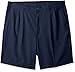 Haggar Men's Cool 18 Pro Straight Fit Pleated Front 4-Way Stretch Expandable Waist Short (Regular and Big & Tall Sizes), Navy-BT, 46