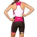 SLS3 Triathlon Suits Women - One Piece Tri Suit Women - Pro Womens Triathlon Suit - Premium Trisuit, No Shelf Bra (Black/Bright Rose, Medium)
