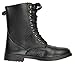 Womens Mid-Calf Fold Down Military Combat Boot Shoes (7, Black)
