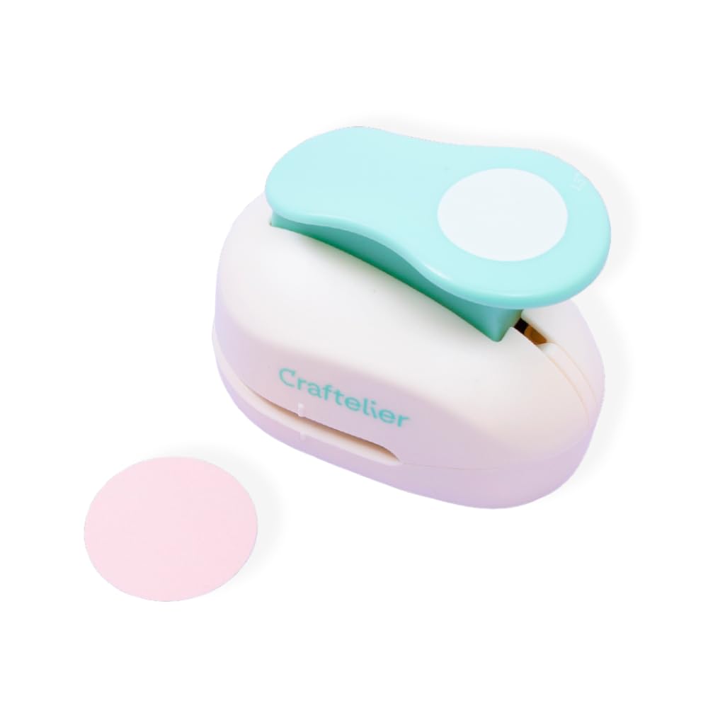Craftelier - 1.5” (3.81 cm) Diameter Circle Punch with Lever Press | Suitable for Paper and Cardstock | Ideal for Craft and Scrapbooking Projects | Size Approx. 9.5 x 6 x 7 cm