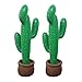 2pcs Inflatable Cactus with Potted Base Mexican Party Fiesta Deco