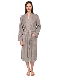 TowelSelections Terry bata de baño tipo kimono de algodón turco, fabricada en Turquía, para mujer