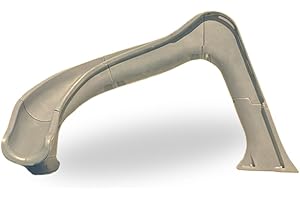 Global Pool Products Side Winder Inground Swimming Pool Water Slide Deck Mounted Left Curve Turn Sand GPPSSW-Sand-L