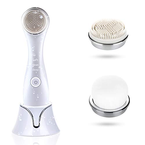 3D Sonic Facial Cleansing Brush, Watertight Face Wash Brush, Electric