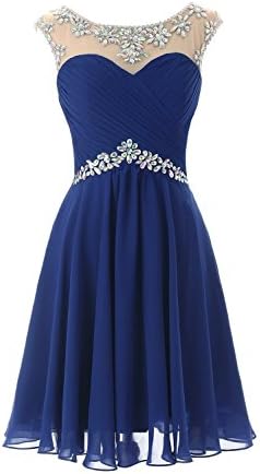 Singmo Women's Short Prom Dresses Homecoming Dress Juniors Graduation Dress Royal Blue US6