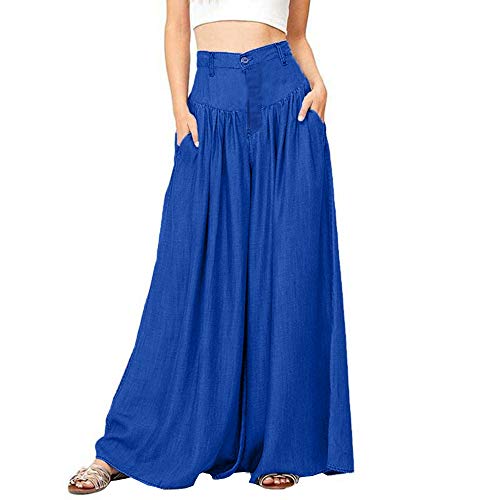 POQOQ Pants Trousers Plus Size Women Soft Pantalon Wide Legs Long Casual