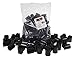 Premium Black Round Cylinder 2x2 Stackers Support Building Bricks - 48 Pack Bundle - Compatible with All Major Large Size Brands – Large Pegs Only