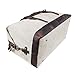 Jack&Chris Oversized Canvas Leather Trim Travel Tote Duffel Shoulder Handbag Weekender Bag Women Shopping Bag CB1004