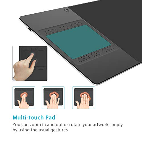 Huion Inspiroy G10T Pen and Touch Wireless Graphic Drawing Tablet with 8192 Pressure Sensitivity