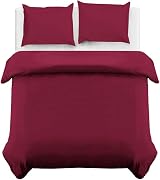 Moonlight20015 Burgundy King Duvet Cover Set with 2 Pillowcases view 2