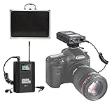 Dazzne Pixel 6 Channels UHF Wireless Lavalier Microphone System Applicable for DSLR Cameras, Canon, Nikon, Sony & Camcorders (Need 3.5mm Interface (MK-7)