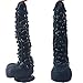 FAAK Suction Silicone Animal Dildo with Textures Ridges Stimulating Bumpy Adult Sex Novelties Dildo Artificial Big Size Black Dildo Silicone Made Soft Flexible