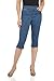 Rekucci Womens Ease in to Comfort Fit Stretch Jean Capri (8,Md. Stone Wash)