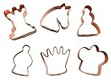 Miniature Chess Pieces Copper Cookie Cutter Set