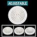HG POWER 6 Inch Soffit Vent，Round Air Vent Cover with Louver, ABS Adjustable Ceiling Vent Covers for Living Room, Bathroom, Kitchen, Greenhouse, Ventilation System, White - Opening Size 5.75