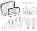 MAGIGO Toiletries Leak Proof Travel Bottle Set, TSA Approved Airline Carry-On with Clear Bags