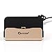 Desk Charger Dock,BAVIER Android Charger Dock,Desk Charger Micro USB,Android Charger Dock,Charge and Sync Stand for Samsung,HTC,LG,Charger Station,Smartphone Desktop Charger Cradle (Golden)