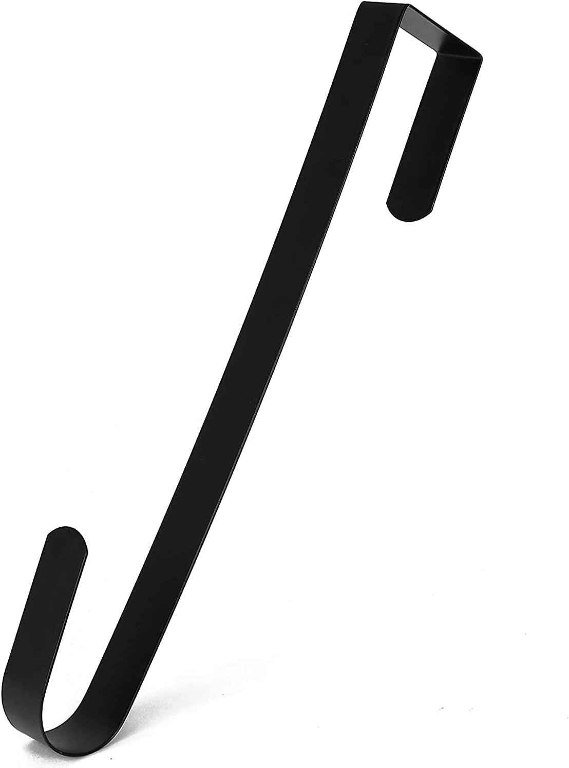 Wreath Hangers - ifavor123 Pack of 2 Black Metal 12 Inches in Length Over-The-Door Closet Door Hanger Hooks, Indoor Outdoor Wreath Hangers Multi-Purpose Home Décor Hanger