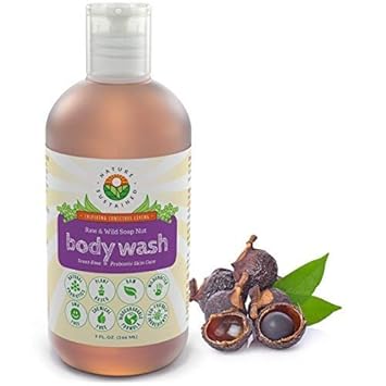 Pure Sensitive Skin Natural Body Wash Face Wash Unscented Raw Probiotic Soapberry Formula Ph Balanced For Eczema Psoriasis Wild Plants
