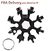NEW Stainless Steel Snowflake Multi-Tool,18-in-1 Easy N Genius for Portable Keychain screwdriver Bottle opener Pocket Father'day Gift Incredible Tool Bicycle and Outdoor Camping EDC Tools (Black)