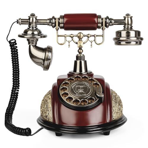 Sangyn Vintage Phone Retro Rotary Landline Phone Antique Telephone Old Fashioned Phones for Home House Cafe Bar Star Hotel Decor