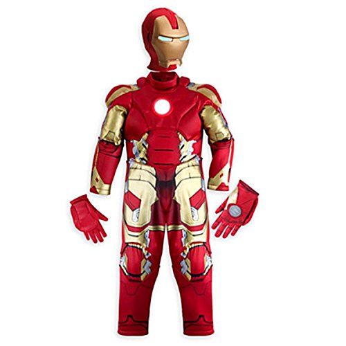 Disney Store Little Boys Deluxe Iron Man Light Up Costume Size 11/12