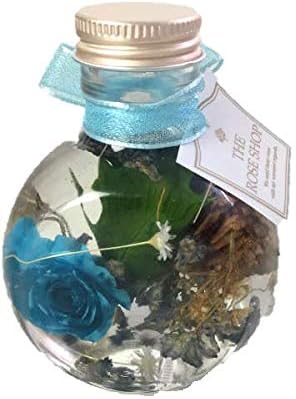 Amazon ハーバリウム 誕生石の贈り物 12月生まれに贈る 誕生石ターコイズ色の贈り物 バースディローズ プリザーブドフラワー オンライン通販