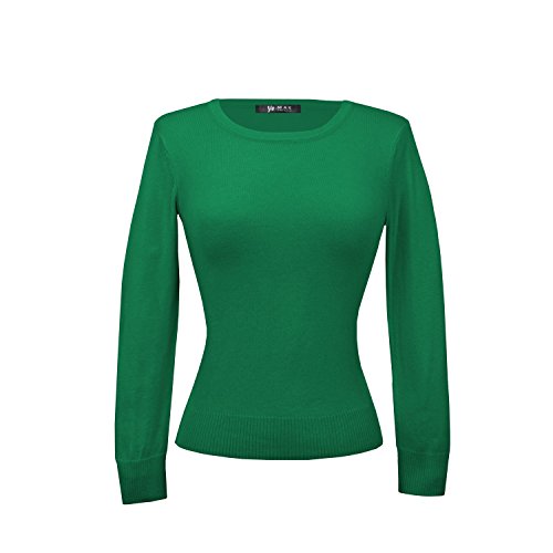 YEMAK Light Weighted Daily Sweater,10Colors,Vintage Inspired, Pinup, Mak MK3636-KGR-XL