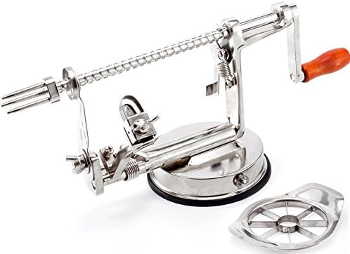 UsKitchen Nutrition Multi-functional peeled to nuclear slices apple peeling machine and creative home 8-Blade Apple Slicer，Peeler multifunctional suitable for apples, potatoes, pears