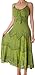 Sakkas Stonewashed Rayon Embroidered Adjustable Spaghetti Straps Long Dress