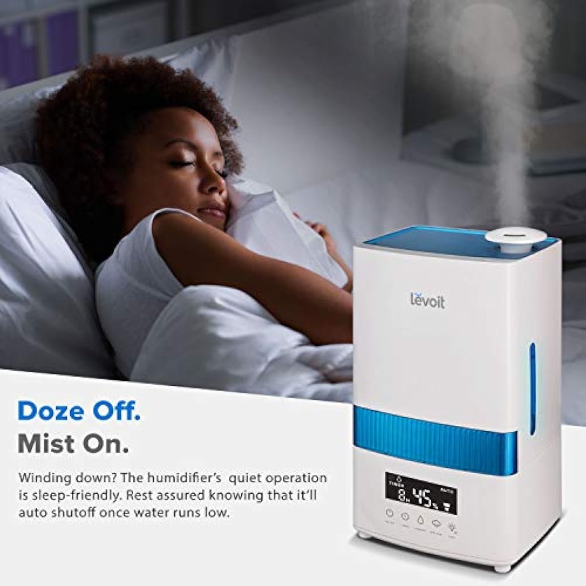 LEVOIT Cool Mist Humidifiers, 4.5L Ultrasonic Humidifier for Bedroom