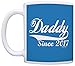 Father's Day Gifts for Dad Daddy Since 2017 New Dad Gift Coffee Mug Tea Cup Blue