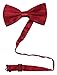 JAIFEI Suspenders And Pre-Tied Bowtie Set For Boys And Men, Casual And Formal (Men(47 inches), Burgundy)