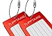 Luggage Tags Business Card Holder TUFFTAAG Travel ID Bag Tag in Gift Box Set (Red)