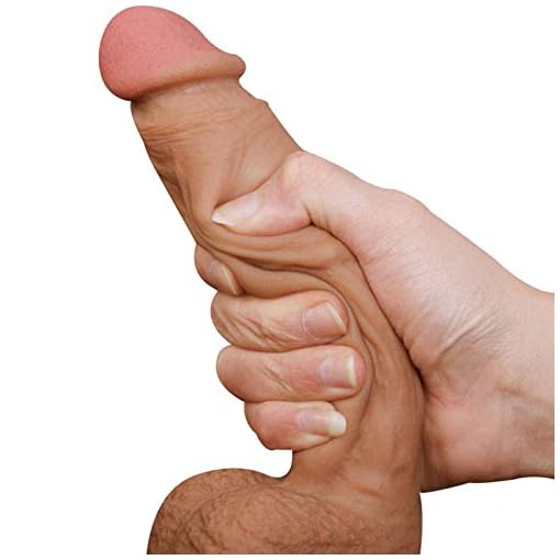 Realistic-Dildos-Dildo-with-Strong-Suction-Cup-827inch-Lifelike-Silicone-Dong-Flexible-Cock-with-Curved-Shaft-and-Balls-for-Vaginal-G-spot-and-Anal-Play-Sex-Toy-for-Women-Couples