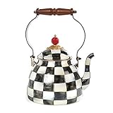 MacKenzie-Childs Courtly Check Enamel Tea Kettle 2 Quart