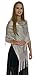ShineGlitz Shawls and Wraps for Evening Dresses, Metallic Glitter Shawls for Women, Sparkling Wedding Metallic Silver Shawl Gift