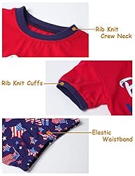 A&J DESIGN Toddler Boys 4th of July Pajamas Kids