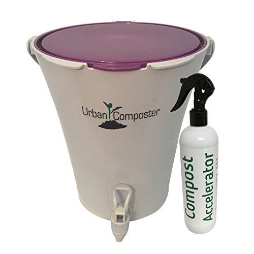 Exaco Trading Company UCsmall-P-K Exaco Urban Composter and Accelerator Spray Kit, 2.1 Gallon, Purple