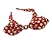 Qunson Women's Polka Dot Bow Headband Hairband Red