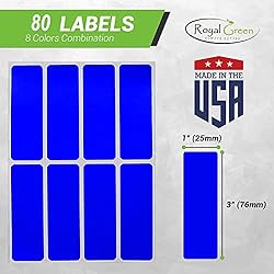 Royal Green Rectangular Coding Stickers Color Write