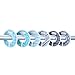 Blulu Clothing Rack Size Dividers Round Hanger Dividers Blue and Gray with Marker Pen, Dot, Star and Grid (6 Pieces)