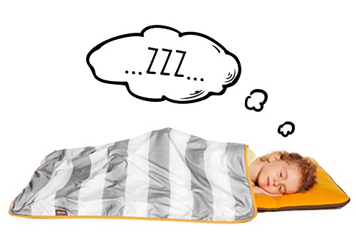 The Shrunks Zipaire Toddler Siesta Nap Pad, Orange/Grey