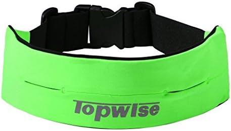 Running Belt Fitness Belt, Sport Yoga Waist Pack for Cellphones up to 6 inch, Dual Pocket and Key Strap